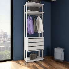 Guarda-Roupa Modulado Cedar 3 Gavetas Branco
