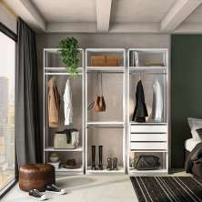 Guarda-Roupa Modulado Clothes com Cabideiro 3 Gavetas Branco