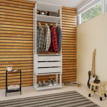 Guarda-Roupa Modulado Columbia 3 Gavetas Branco