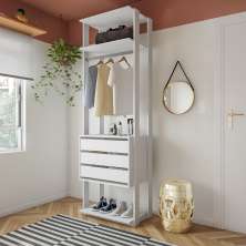 Guarda-Roupa Modulado Nebraska 3 Gavetas Branco