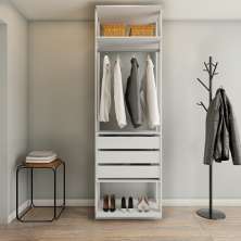 Guarda-Roupa Modulado Rock 3 Gavetas Branco