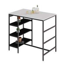 Mesa Bistrô Wooden Branca e Preta