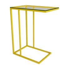 Mesa Lateral Encaixe Elena Amarela