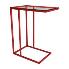 Mesa Lateral Encaixe Elena Vermelha