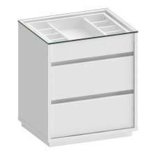 Mesa de Cabeceira Belize 3 Gavetas Branca