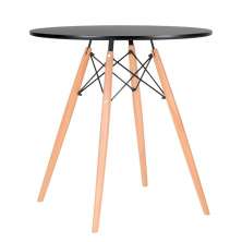 Mesa de Cozinha Redonda Well Preta 70 cm