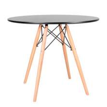 Mesa de Cozinha Redonda Well Preta 90 cm