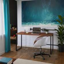 Mesa de Escritório Alencar I Nogal 150 cm