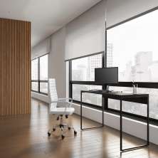Mesa de Escritório Drake Preta 120 cm