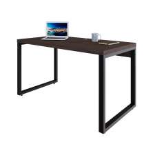 Mesa de Escritório Retangular Miguel Marrom Escuro e Preta 135 cm
