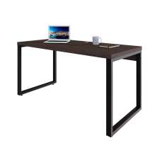 Mesa de Escritório Retangular Miguel Marrom Escuro e Preta 150 cm