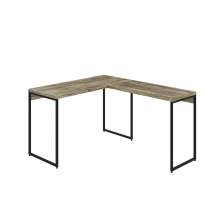 Mesa de Escritório em L Studio Carvalho e Preta 120x140 cm