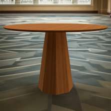 Mesa de Jantar Redonda Fallon Imbuia 117 cm
