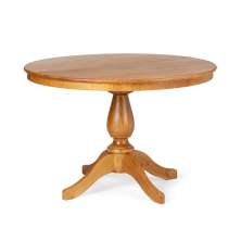 Mesa de Jantar Redonda Gardênia Madeira Maciça Mel 115 cm