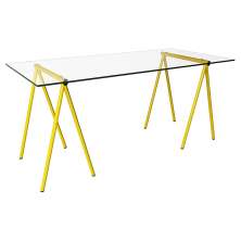 Mesa de Jantar Retangular Copacabana Amarela 140 cm