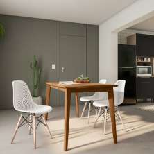 Mesa de Jantar Retangular Ivete Mel 158 cm