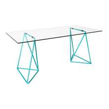 Mesa de Jantar Retangular Leblon Azul 140 cm