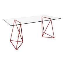 Mesa de Jantar Retangular Leblon Vermelha 140 cm