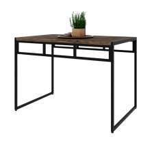 Mesa de Jantar Retangular Wooden Carvalho Dark e Preta