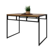 Mesa de Jantar Retangular Wooden Mel e Preta