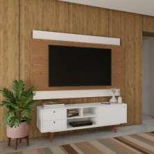 Painel Para TV 60 Polegadas Coventry I Freijó com Off White