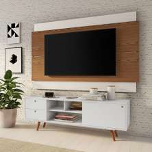 Painel Para TV 60 Polegadas Glasgow I Freijó com Off White