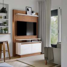 Painel para TV 40 Polegadas Weels Freijó com Off White 122 cm