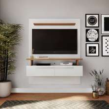 Painel para TV até 60 Polegadas Pitaya Off White e Nogueira