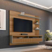 Painel para TV até 65 Polegadas Araruna Amêndoa e Titânio
