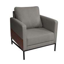 Poltrona Kiara Veludo Cinza