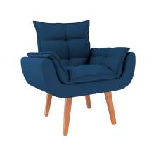 Poltrona Lidi Linho Azul Marinho