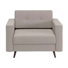 Poltrona Pé Palito Living Linho Cotton Cru