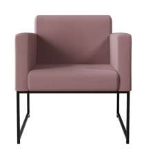 Poltrona Sara Suede Rosa Claro