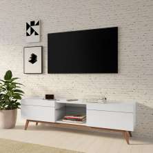 Rack Cambridge I 2 GV Branco Acetinado 180 cm