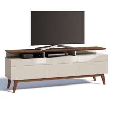 Rack Cambridge II 3 GV Off White com Freijó Touch 180 cm