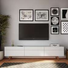 Rack Coventry I 3 GV Branco Acetinado 218 cm