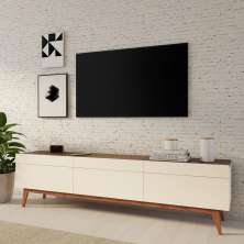 Rack Coventry I 3 GV Off White com Freijó Touch 218 cm