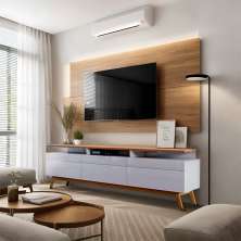 Rack Edy Off White e Nature 180 cm