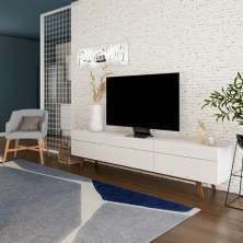 Rack Glasgow I 3 GV Branco Acetinado 218 cm