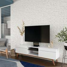 Rack Liverpool I 2 GV Branco Acetinado 180 cm