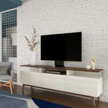 Rack Liverpool II 3 GV Off White com Freijó Touch 218 cm