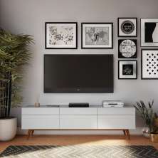 Rack Manchester I 3 GV Branco Acetinado 180 cm
