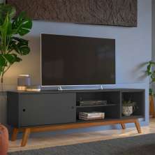 Rack Retrô Bonaire Preto 162 cm