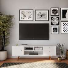 Rack Retrô Essen Branco 160 cm