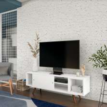Rack Retrô Fussen Branco 162 cm