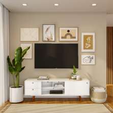 Rack Retrô Kassel Branco 162 cm