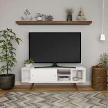 Rack Retrô Lípsia Branco 162 cm