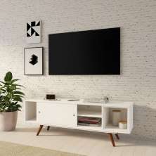Rack Retrô Treveris Branco 162 cm