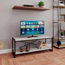 Rack Wooden Snow e Preto 120 cm