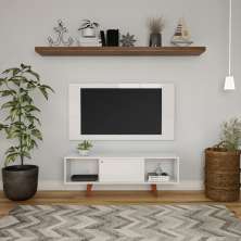 Rack com Painel para TV até 42 Polegadas Jesper Branco 135 cm